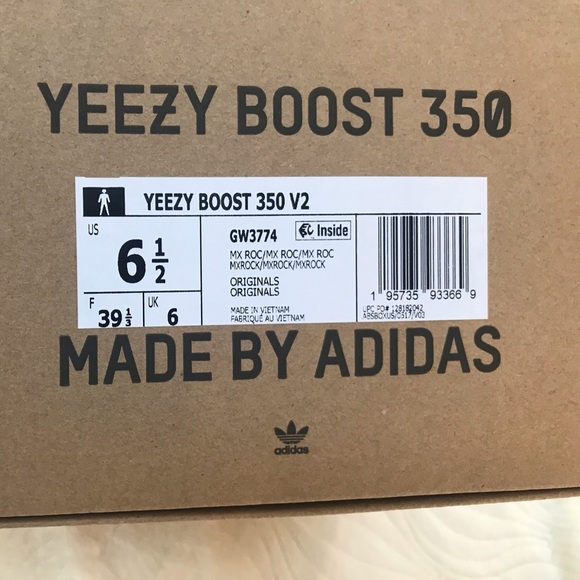 adidas🤎 YEEZY BOOST 350 V2 “MX Rock” 🤎like new ! Worn once size 6 1/2 unisex - Picture 11 of 11